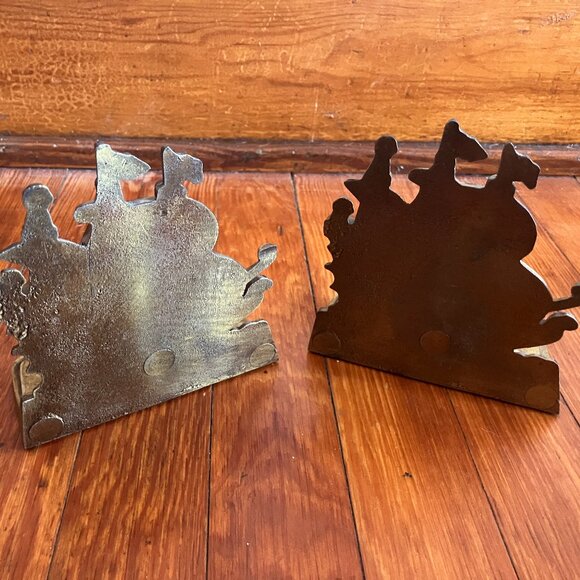 Vintage BOOK ENDS Philadelphia Mfg. Co. Cast Iron w/ Bronzed Finish Sailing Ship - Picture 5 of 12